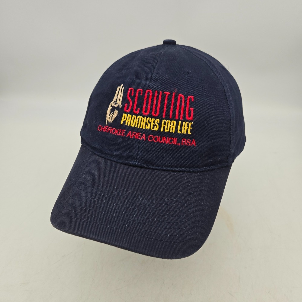 Boy Scouts of America Strapback Hat Baseball Cap Blue Cherokee Council BSA OSFA